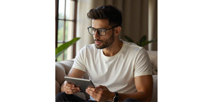 Gray Rectangle Full Rim Unisex Eyeglasses by Lenskart Air-219370