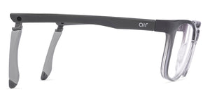 Grey Rectangle Full Rim Unisex Eyeglasses by Lenskart Air-217466