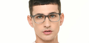 Gray Rectangle Full Rim Unisex Eyeglasses by Vincent Chase-222407