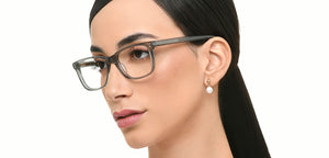 Gray Rectangle Full Rim Unisex Eyeglasses by Vincent Chase-222407