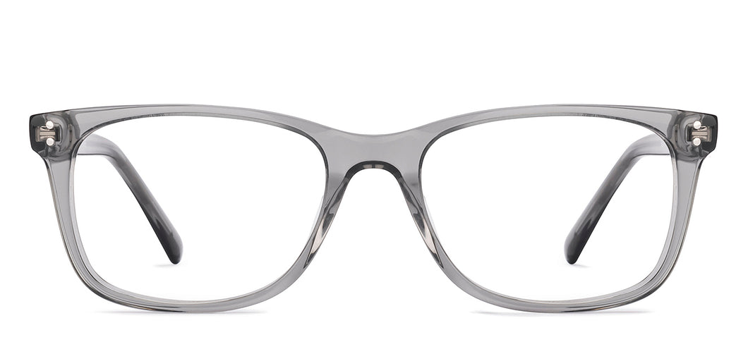Gray Rectangle Full Rim Unisex Eyeglasses by Vincent Chase-222407
