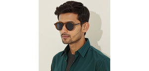 Brown Round Full Rim Unisex Sunglasses by John Jacobs-233501