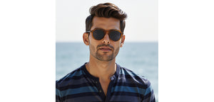 Brown Round Full Rim Unisex Sunglasses by John Jacobs-233501