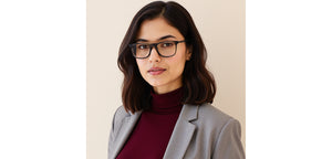Grey Square Full Rim Unisex Eyeglasses by John Jacobs-233420
