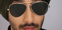 Load image into Gallery viewer, Gold Aviator Full Rim Men Sunglasses by John Jacobs-212536