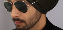 Load image into Gallery viewer, Gold Aviator Full Rim Men Sunglasses by John Jacobs-212536