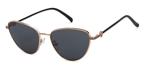 Gold Cat Eye Full Rim Women Sunglasses by John Jacobs Online-216822