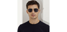 Load image into Gallery viewer, Gold Geometric Full Rim Unisex Sunglasses by John Jacobs-236887