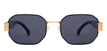 Load image into Gallery viewer, Gold Geometric Full Rim Unisex Sunglasses by Vincent Chase Polarized-224460