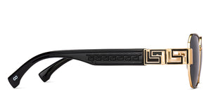 Gold Geometric Full Rim Unisex Sunglasses by Vincent Chase Polarized-224460