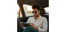 Load image into Gallery viewer, Gold Round Full Rim Unisex Sunglasses by John Jacobs-233515