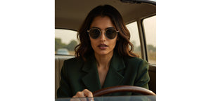 Gold Round Full Rim Unisex Sunglasses by John Jacobs-233515