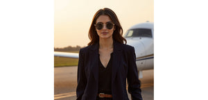 Gold Round Full Rim Unisex Sunglasses by John Jacobs-233515