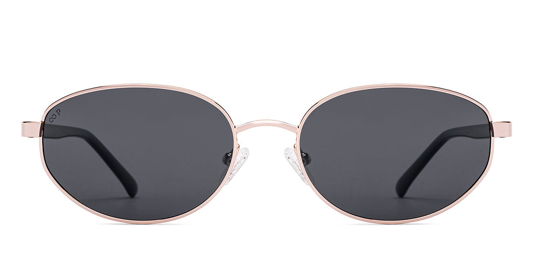 Gold Round Full Rim Women Sunglasses by Lenskart-220680