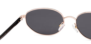 Gold Round Full Rim Women Sunglasses by Lenskart-220680