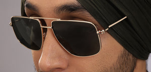 Gold Square Full Rim Men Sunglasses by John Jacobs-212539