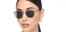 Load image into Gallery viewer, Gold Hexagonal Full Rim Unisex Sunglasses by John Jacobs-215333