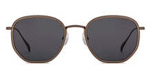 Load image into Gallery viewer, Gold Hexagonal Full Rim Unisex Sunglasses by John Jacobs-215333