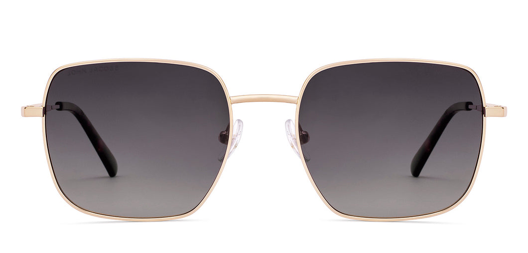Gold Square Full Rim Unisex Sunglasses by John Jacobs-222525