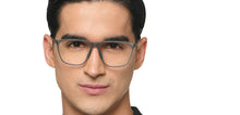 Load image into Gallery viewer, Grey Rectangle Full Rim Unisex Eyeglasses by Lenskart Air-211438