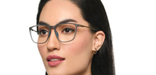 Load image into Gallery viewer, Grey Rectangle Full Rim Unisex Eyeglasses by Lenskart Air-211438