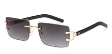 Load image into Gallery viewer, Gold Rectangle/ Square Rimless Unisex Sunglasses by Vincent Chase-229191