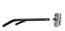 Load image into Gallery viewer, Gold Rectangle/ Square Rimless Unisex Sunglasses by Vincent Chase-229191