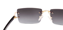 Load image into Gallery viewer, Gold Rectangle/ Square Rimless Unisex Sunglasses by Vincent Chase-229191