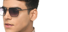 Load image into Gallery viewer, Black Aviator Full Rim Unisex Sunglasses by John Jacobs-215336