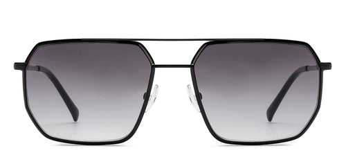 Black Aviator Full Rim Unisex Sunglasses by John Jacobs-215336