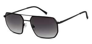 Black Aviator Full Rim Unisex Sunglasses by John Jacobs-215336