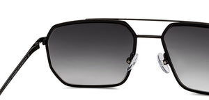 Black Aviator Full Rim Unisex Sunglasses by John Jacobs-215336