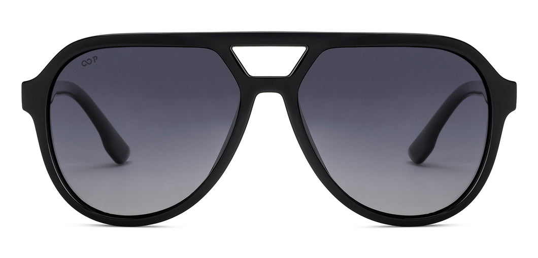 Black Aviator Full Rim Unisex Sunglasses by Vincent Chase Polarized-229173