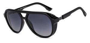 Black Aviator Full Rim Unisex Sunglasses by Vincent Chase Polarized-229173