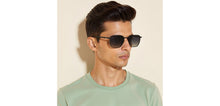 Load image into Gallery viewer, Black Geometric Full Rim Unisex Sunglasses by Vincent Chase Polarized-229015