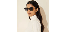 Load image into Gallery viewer, Black Geometric Full Rim Unisex Sunglasses by Vincent Chase Polarized-229015