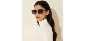 Black Geometric Full Rim Unisex Sunglasses by Vincent Chase Polarized-229015