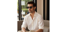 Load image into Gallery viewer, Black Geometric Full Rim Unisex Sunglasses by Vincent Chase Polarized-229015