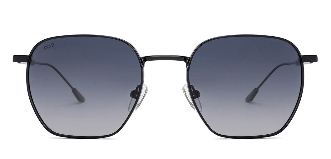 Black Geometric Full Rim Unisex Sunglasses by Vincent Chase Polarized-229015