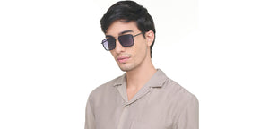Black Rectangle Full Rim Unisex Sunglasses by Vincent Chase Polarized-221022