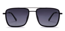 Load image into Gallery viewer, Black Rectangle Full Rim Unisex Sunglasses by Vincent Chase Polarized-221022