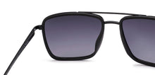 Load image into Gallery viewer, Black Rectangle Full Rim Unisex Sunglasses by Vincent Chase Polarized-221022