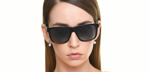 Black Rectangle/ Square Full Rim Unisex Sunglasses by Vincent Chase Polarized-220998
