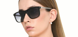 Black Rectangle/ Square Full Rim Unisex Sunglasses by Vincent Chase Polarized-220998