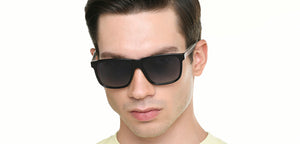 Black Rectangle/ Square Full Rim Unisex Sunglasses by Vincent Chase Polarized-220998