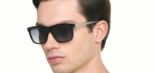 Black Rectangle/ Square Full Rim Unisex Sunglasses by Vincent Chase Polarized-220998