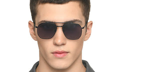 Black Rectangle/ Square Full Rim Unisex Sunglasses by Vincent Chase Polarized-217632