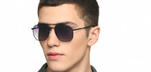 Load image into Gallery viewer, Black Rectangle/ Square Full Rim Unisex Sunglasses by Vincent Chase Polarized-217632