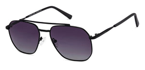 Black Rectangle/ Square Full Rim Unisex Sunglasses by Vincent Chase Polarized-217632