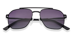 Black Rectangle/ Square Full Rim Unisex Sunglasses by Vincent Chase Polarized-217632